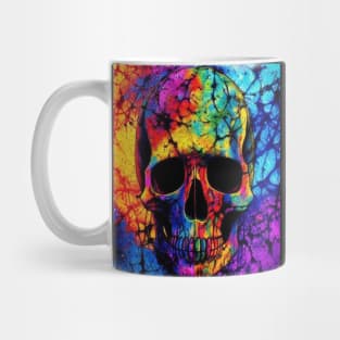 Trippy Rainbow Skull Mug